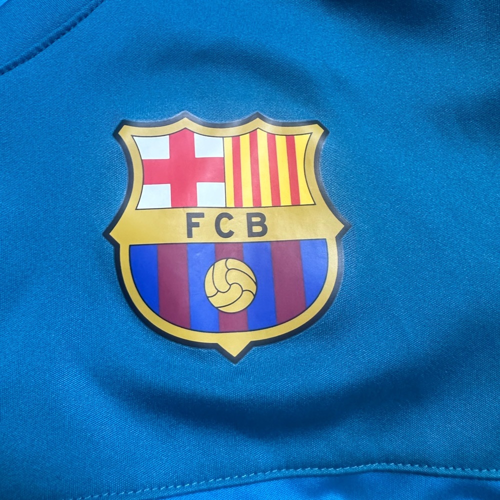 Nike FC Barcelona Football Soccer Authentic Training Jersey Dri-Fit small aqua - Picture 5 of 6